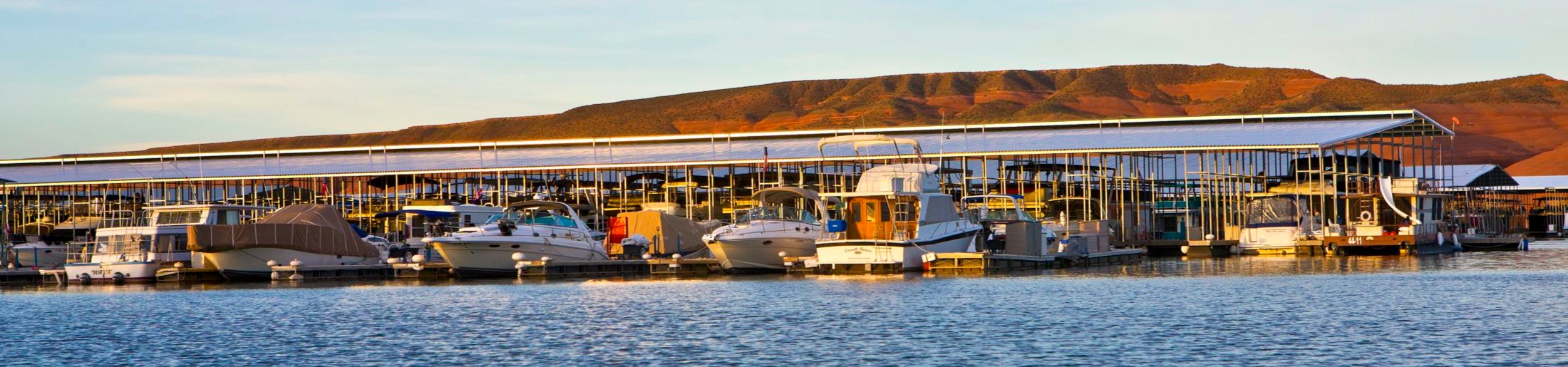 Covered Boat Slips at Bullfrog Marina on Lake Powell